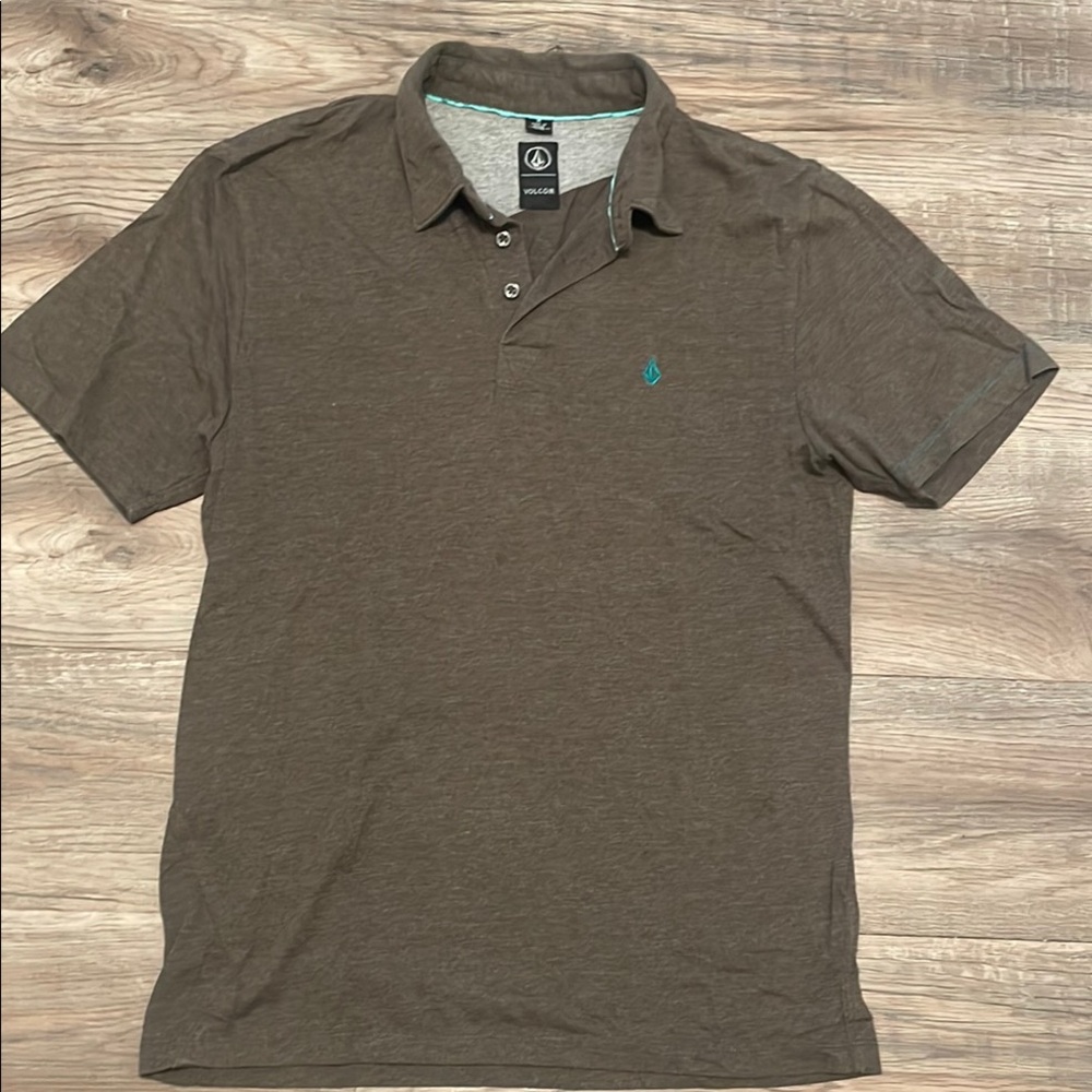 Volcom Men's Polo Shirt in Rich Brown